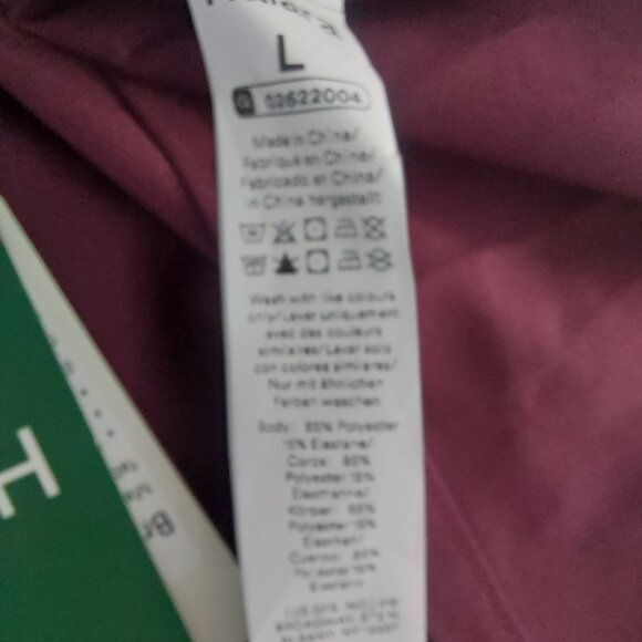 Halara Breezeful Midi Dress Burgundy Large V Neck Cap Sleeves Tie Back Pockets - Picture 9 of 11